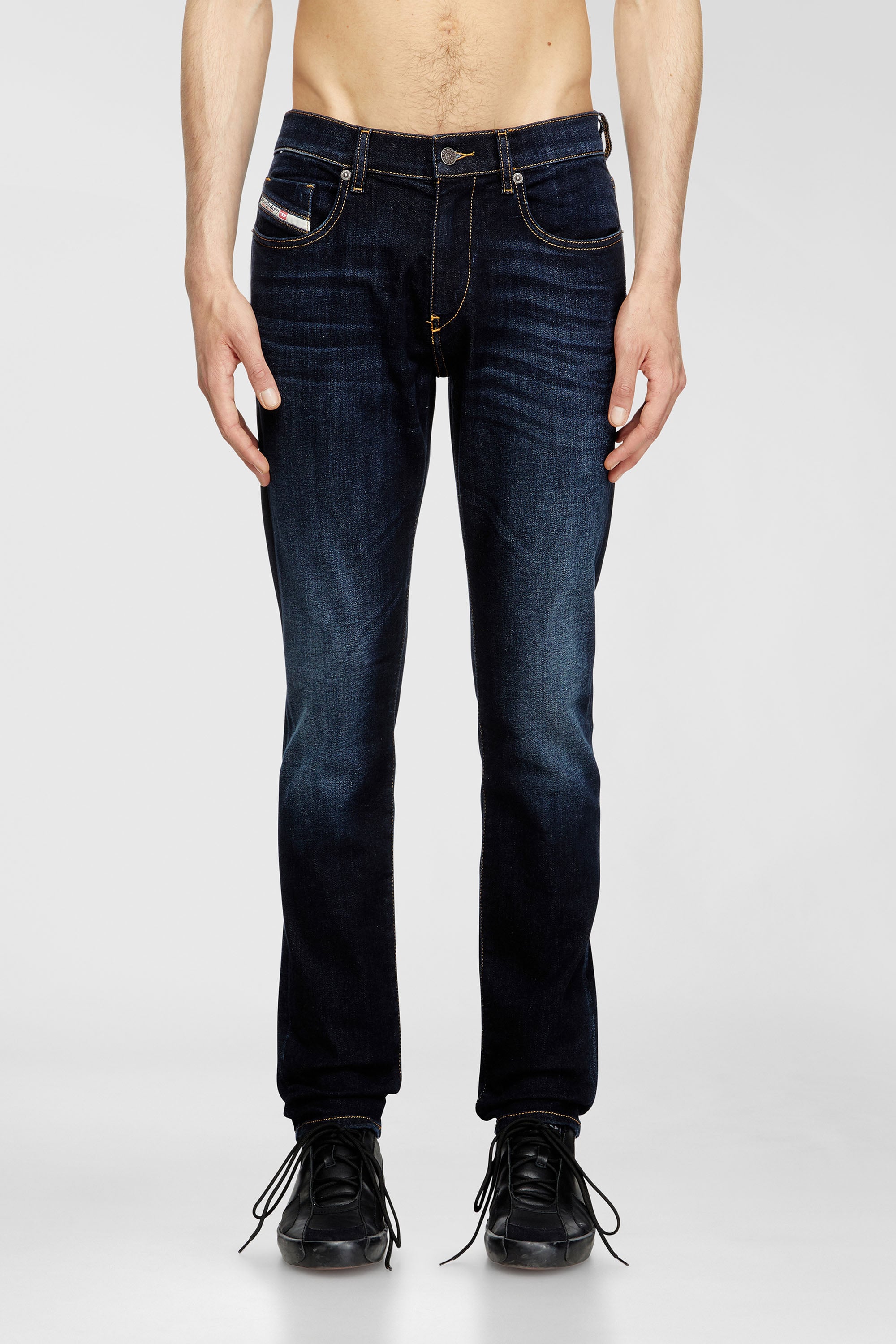 Diesel - Man's Slim Jeans 2019 D-Strukt 009ZS, Dark Blue - 1