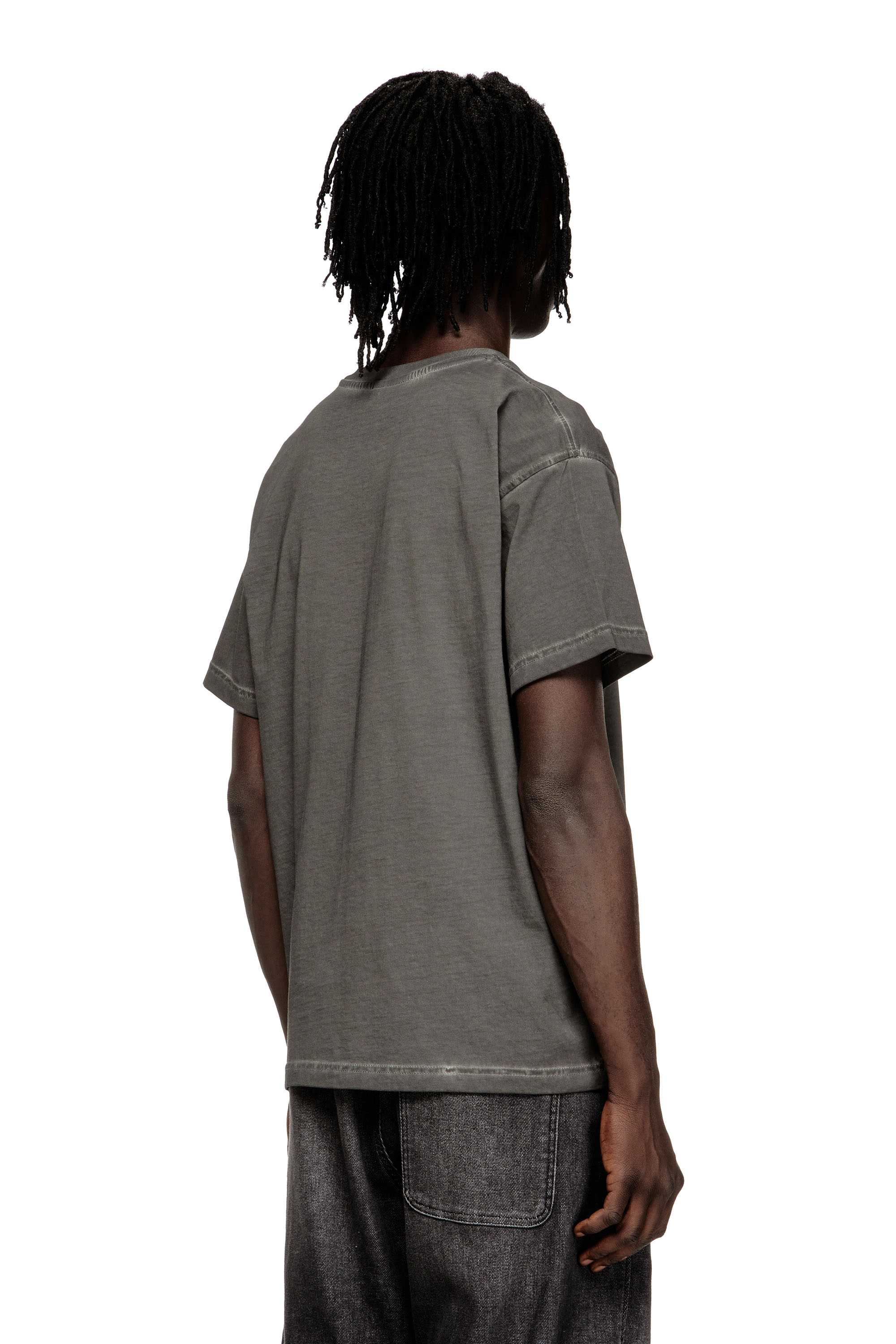 Diesel - T-NORM-T7, Man's Crew neck cotton t-shirt with print in Grey - 4
