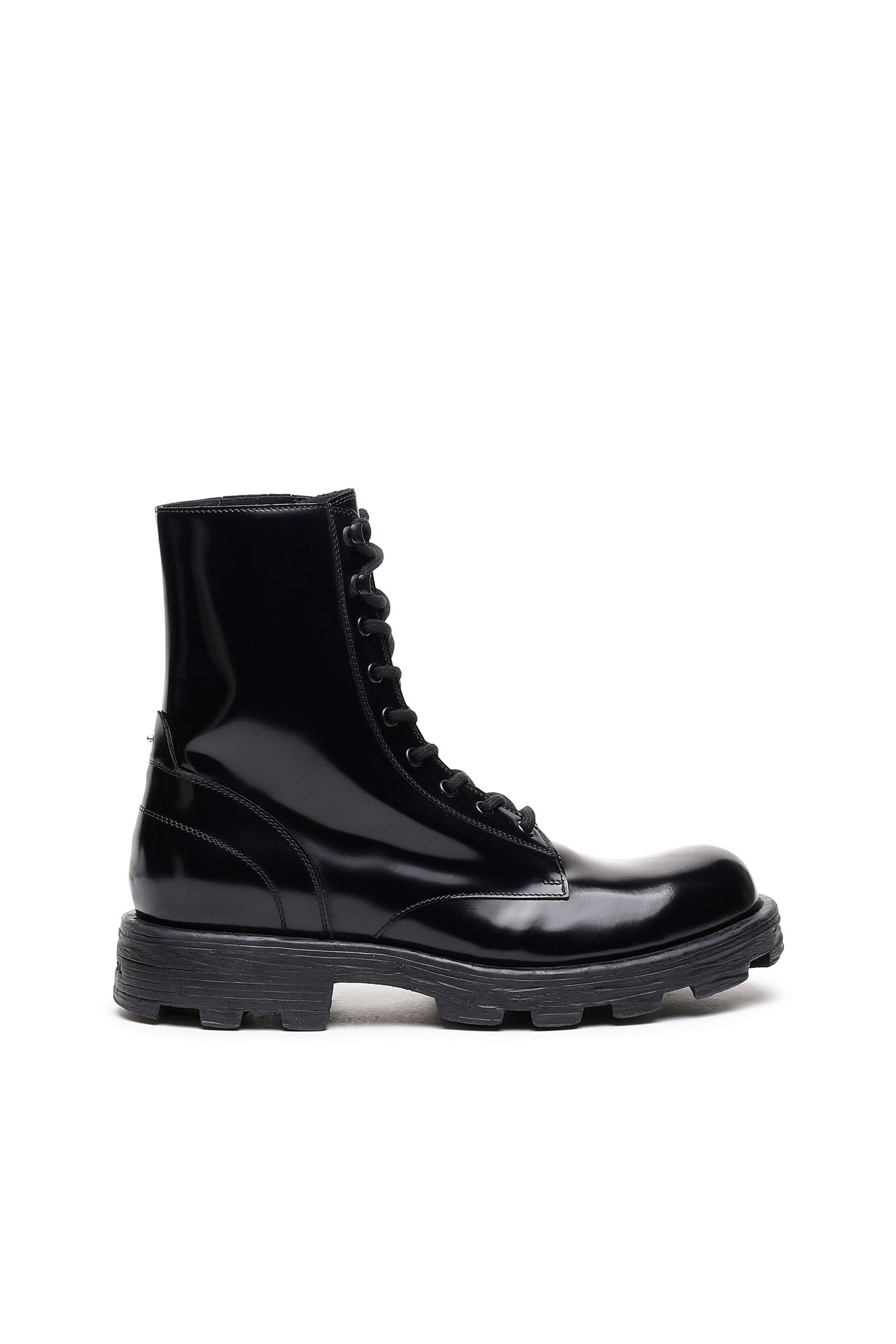 D-HAMMER BT Man: Combat boots in glossed leather | Diesel