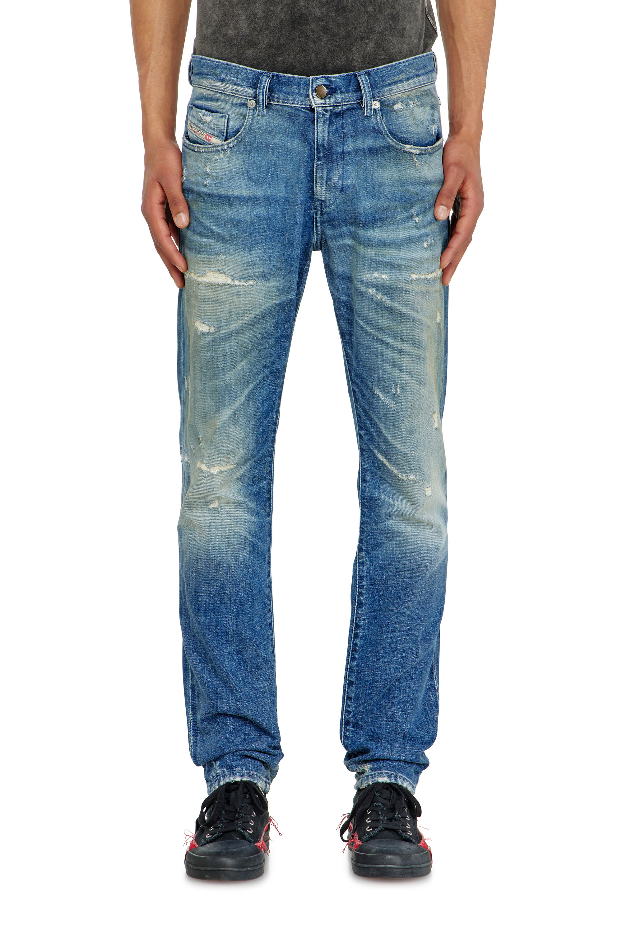 Diesel - Man's Slim Jeans 2019 D-Strukt 007EN, Medium blue - 4