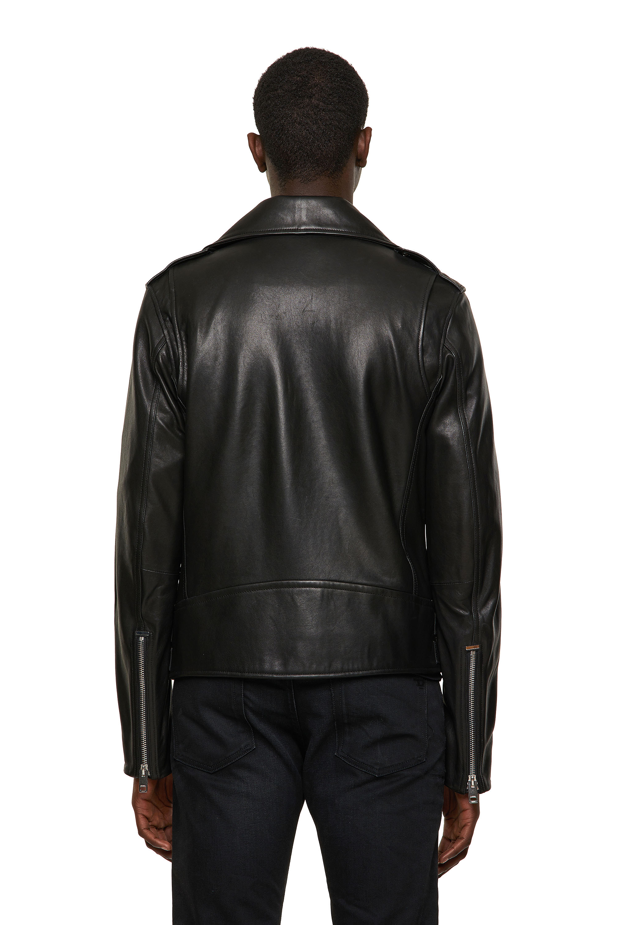 diesel black leather jacket
