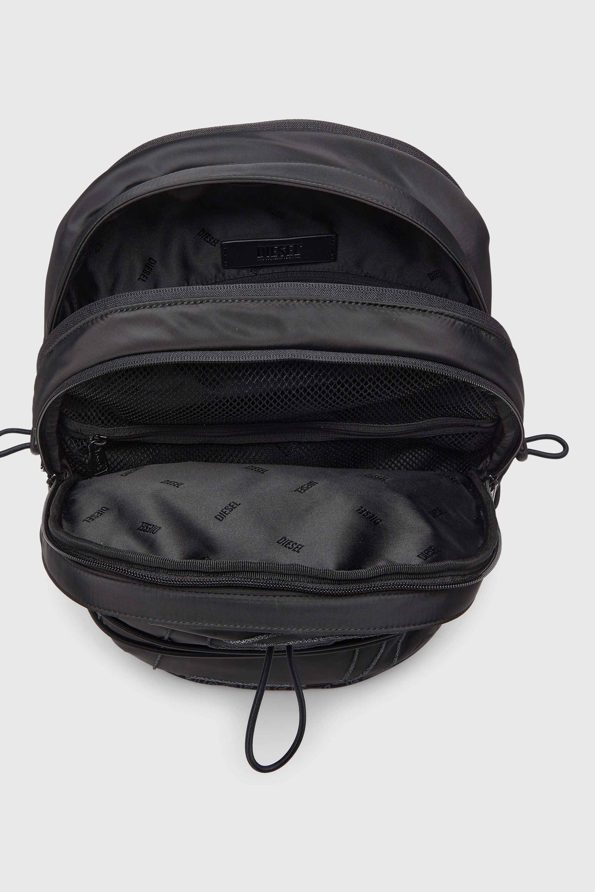 Diesel - TECH-D BACKPACK X, Unisex's Tech-D - Backpack with bungee cords and reflective details in Black - 3