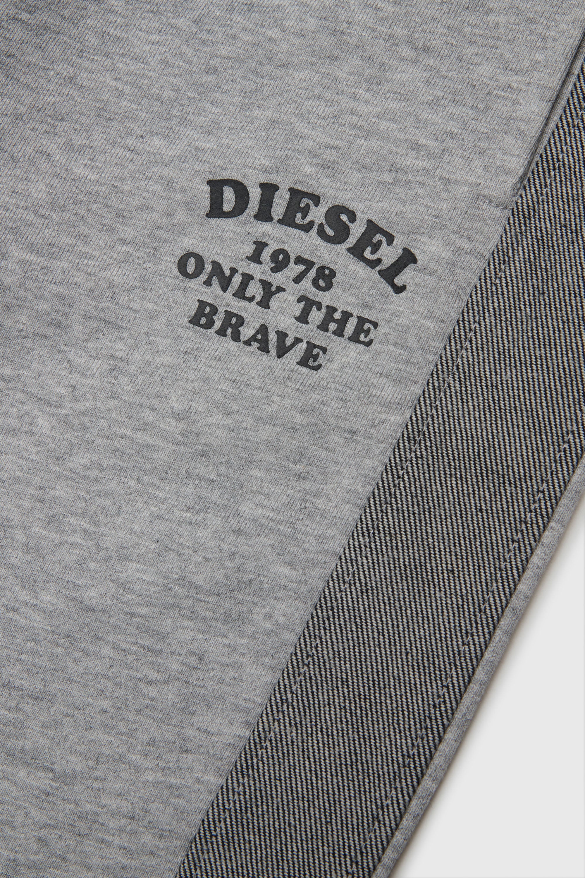 Diesel - PTEAN, Man's Sweatpants with denim side bands in Grey - 4