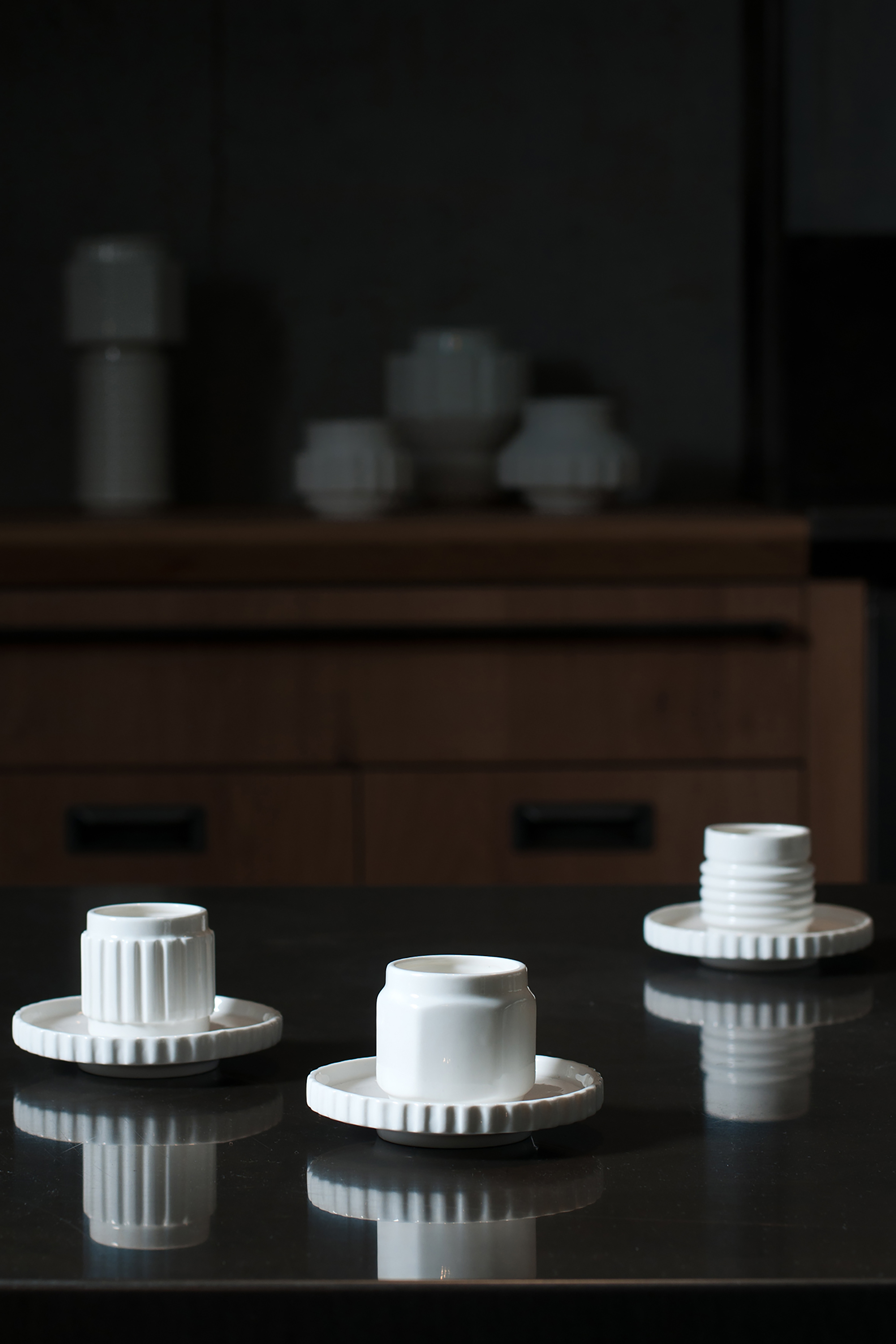 Diesel - 10974 MACHINE COLLEC, Unisex's Porcelain coffee cup with saucer in White - 3