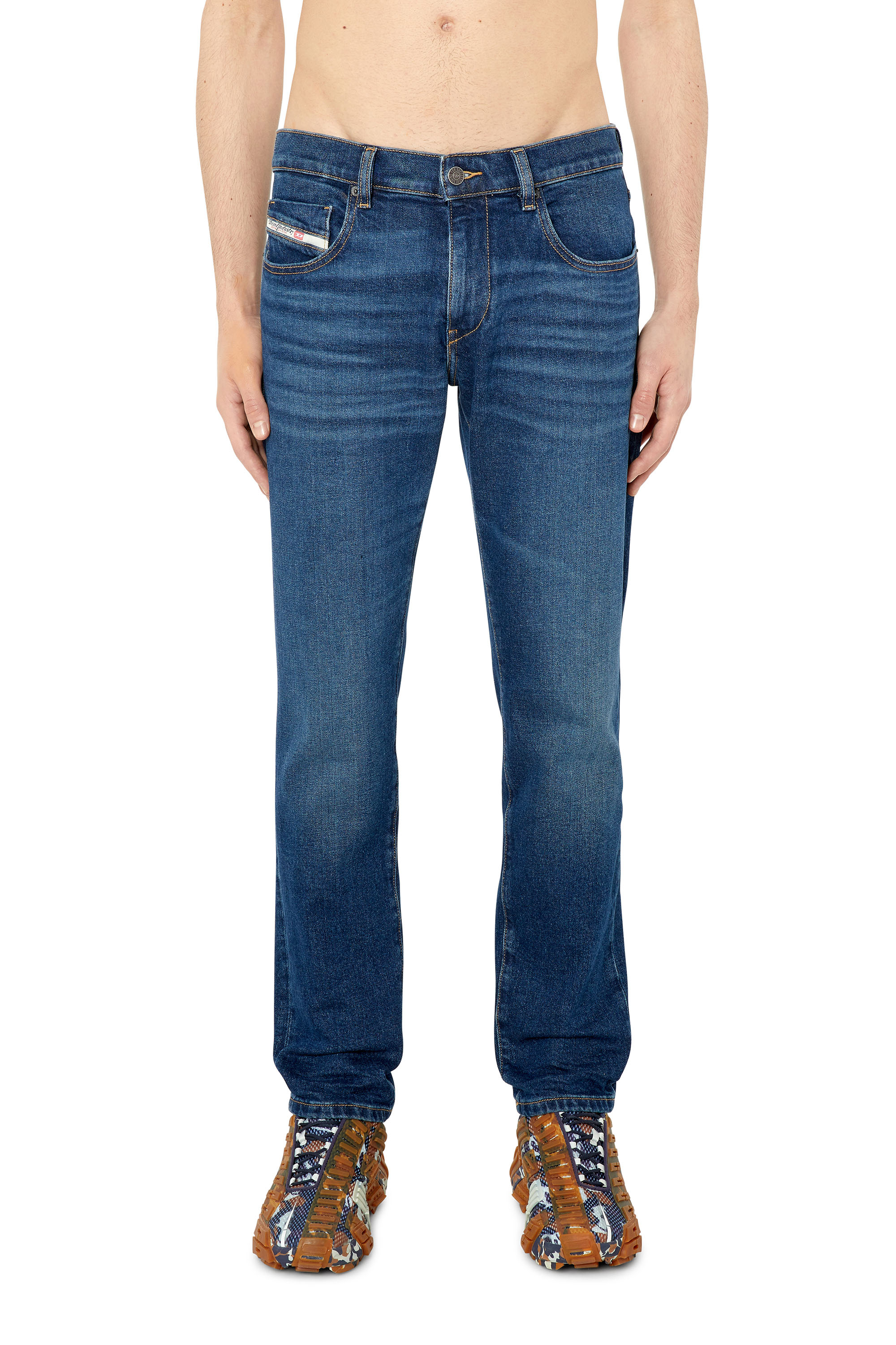Diesel - 2019 D-Strukt 0GYCS Slim Jeans, Dark Blue - Image 1