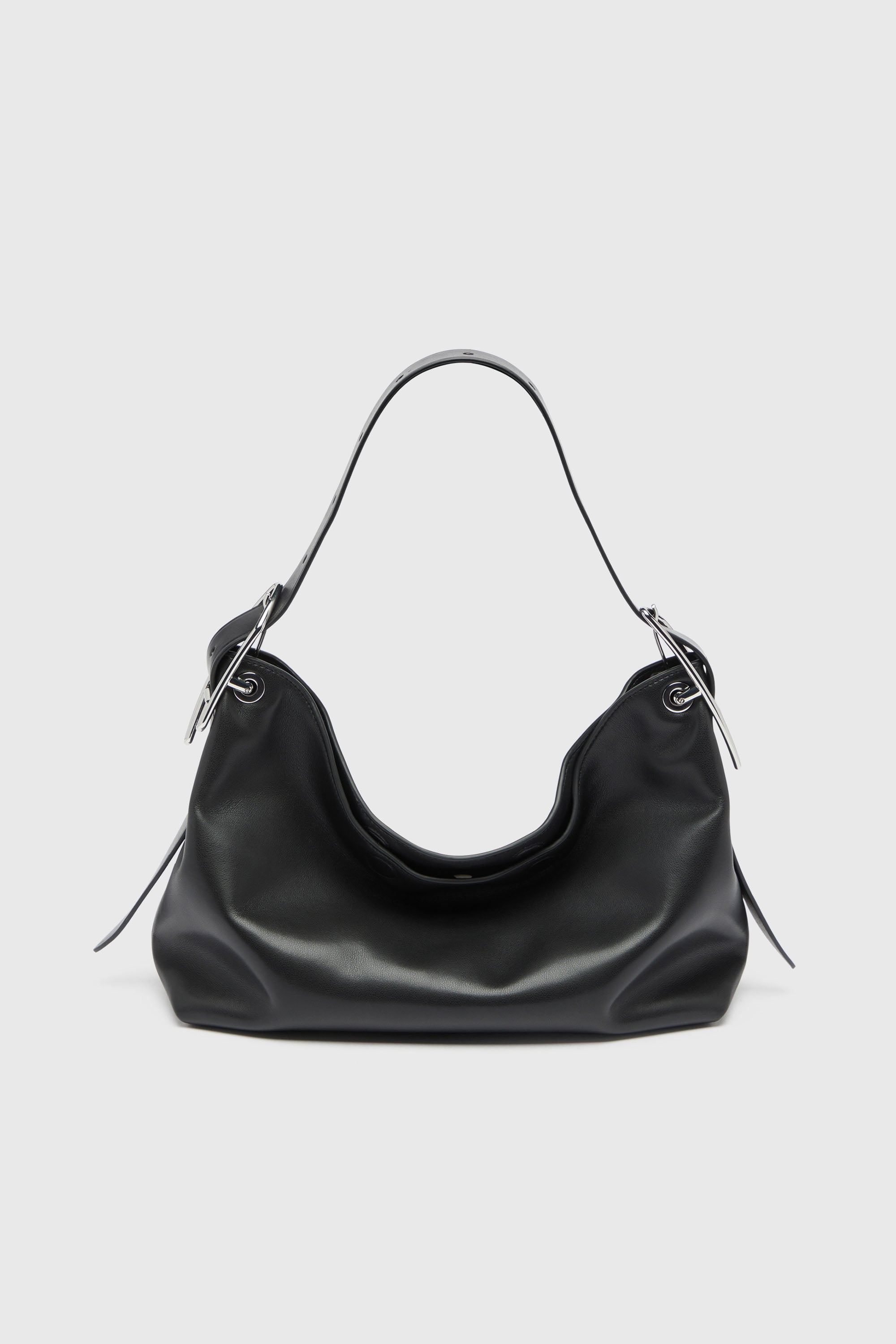 Diesel - D-LINE HOBO S, Woman's D-Line-Leather shoulder bag in Black - 2