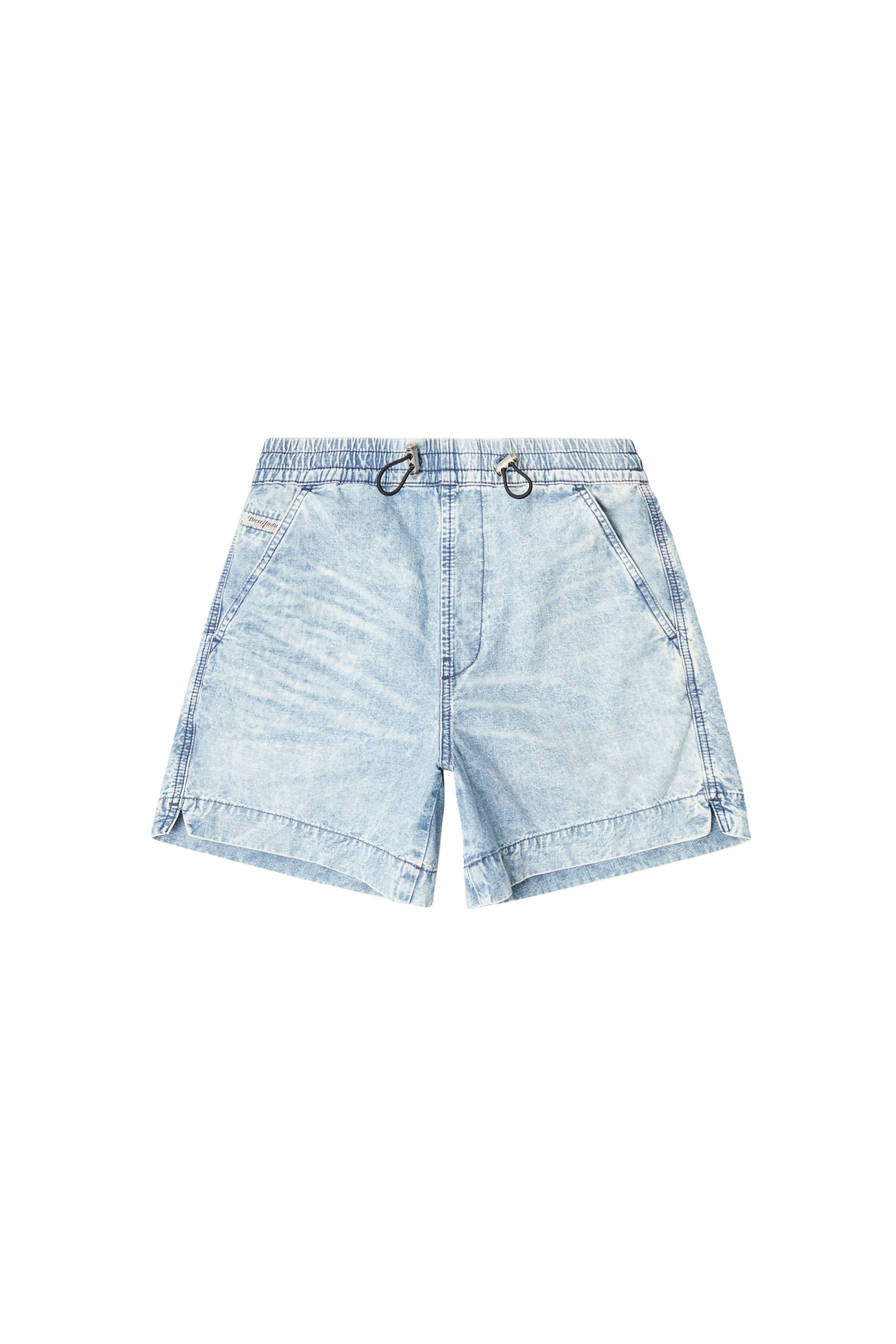 Diesel - D-TENNI-S, Unisex's Shorts in marbled denim in Light Blue - 6