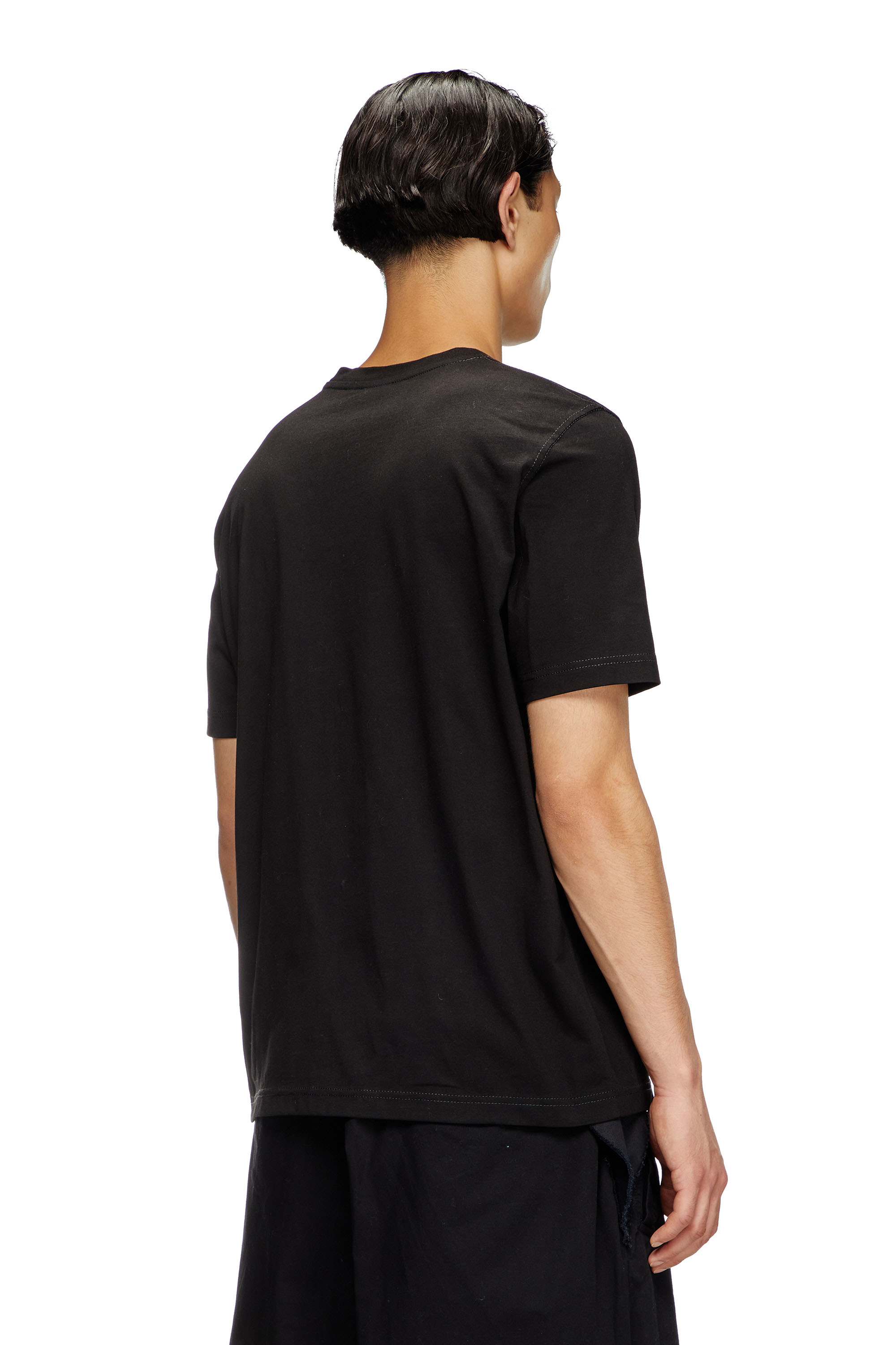 Diesel - T-ADJUST-R4, Man's T-shirt with puff-print logo in Black - 4