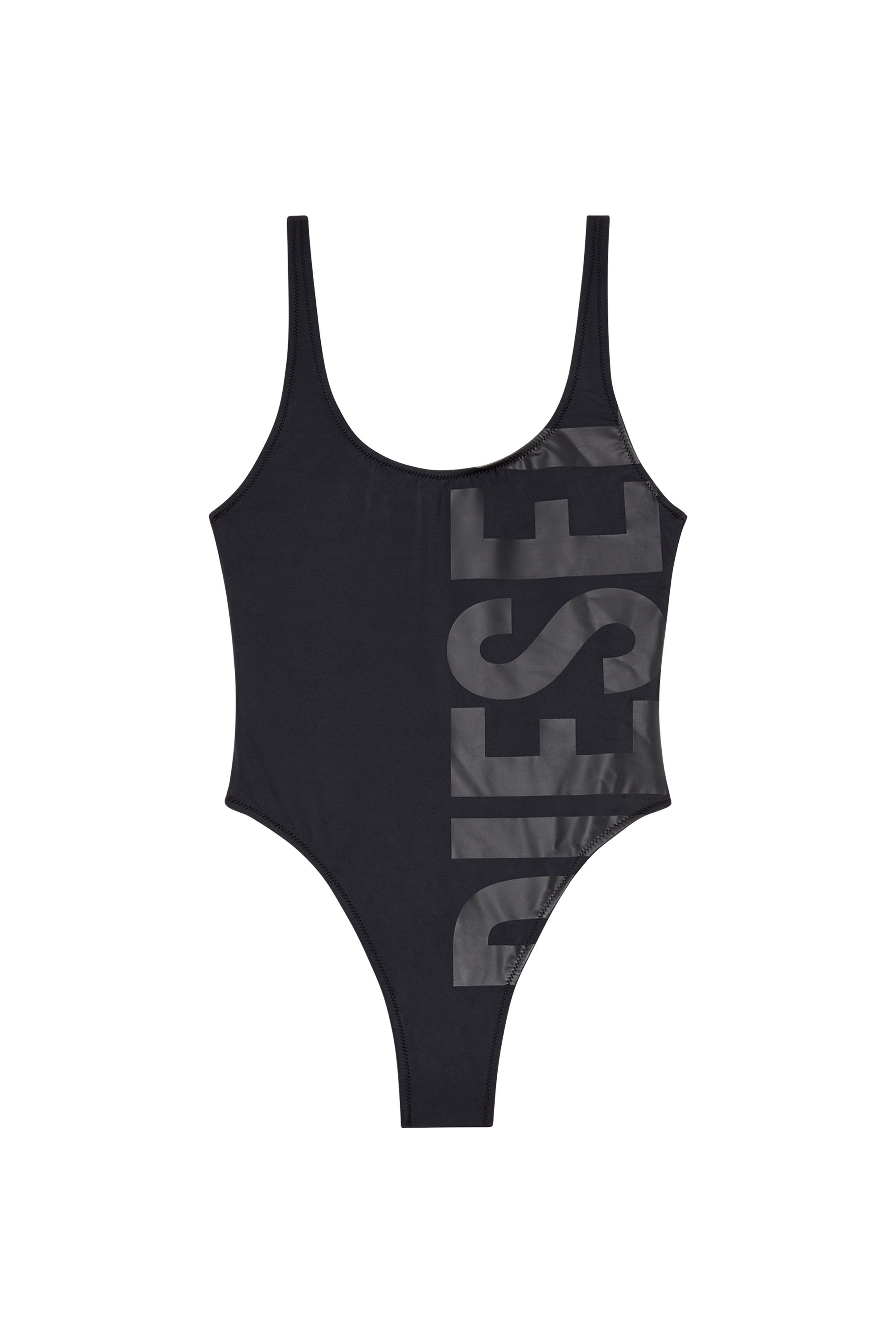 Diesel - BFSW-KYLIA, Woman's Swimsuit with maxi Diesel print in Black - 4