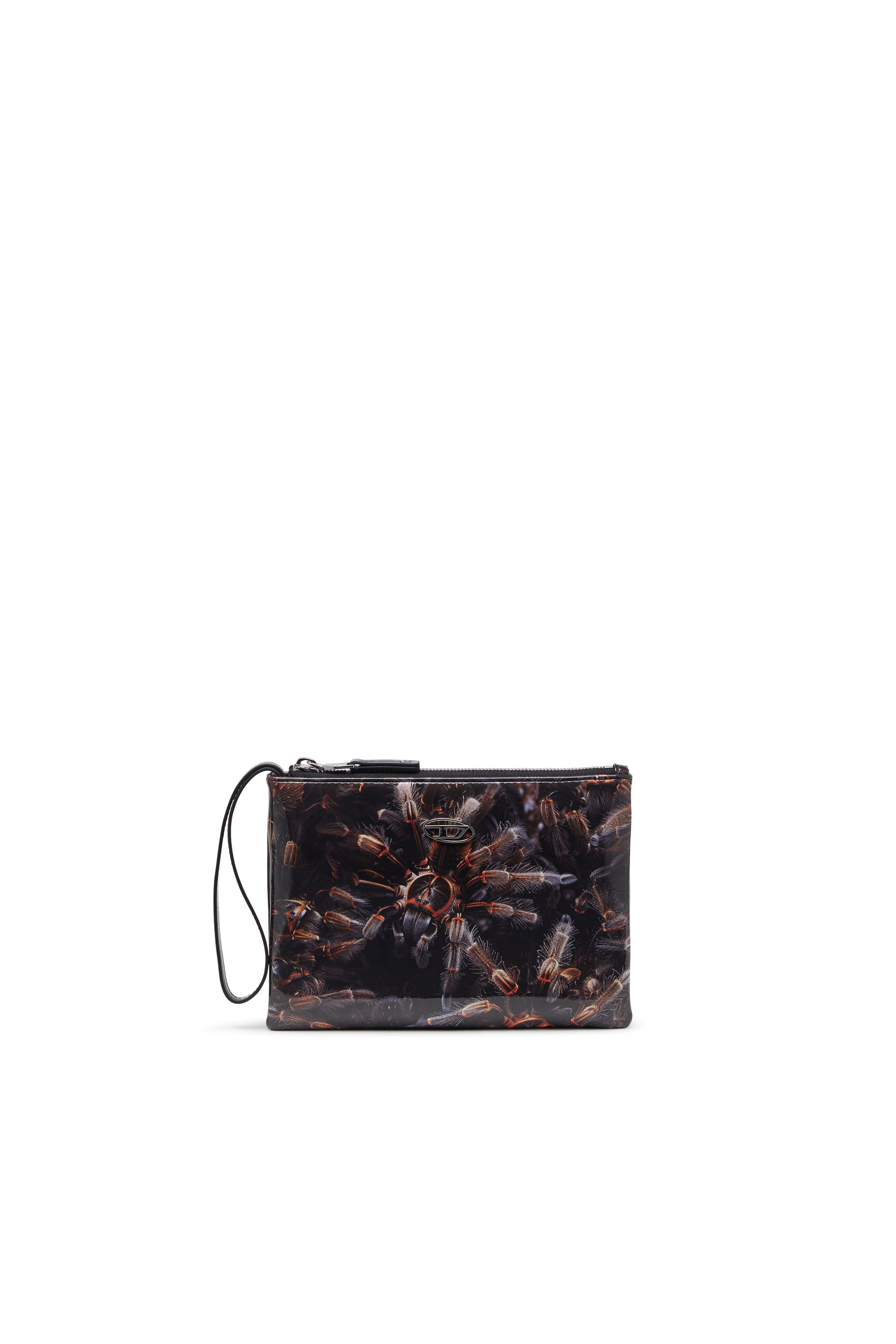 Diesel - PLAY POUCH II, Woman's Pouch in printed glossy PU in Black - 1