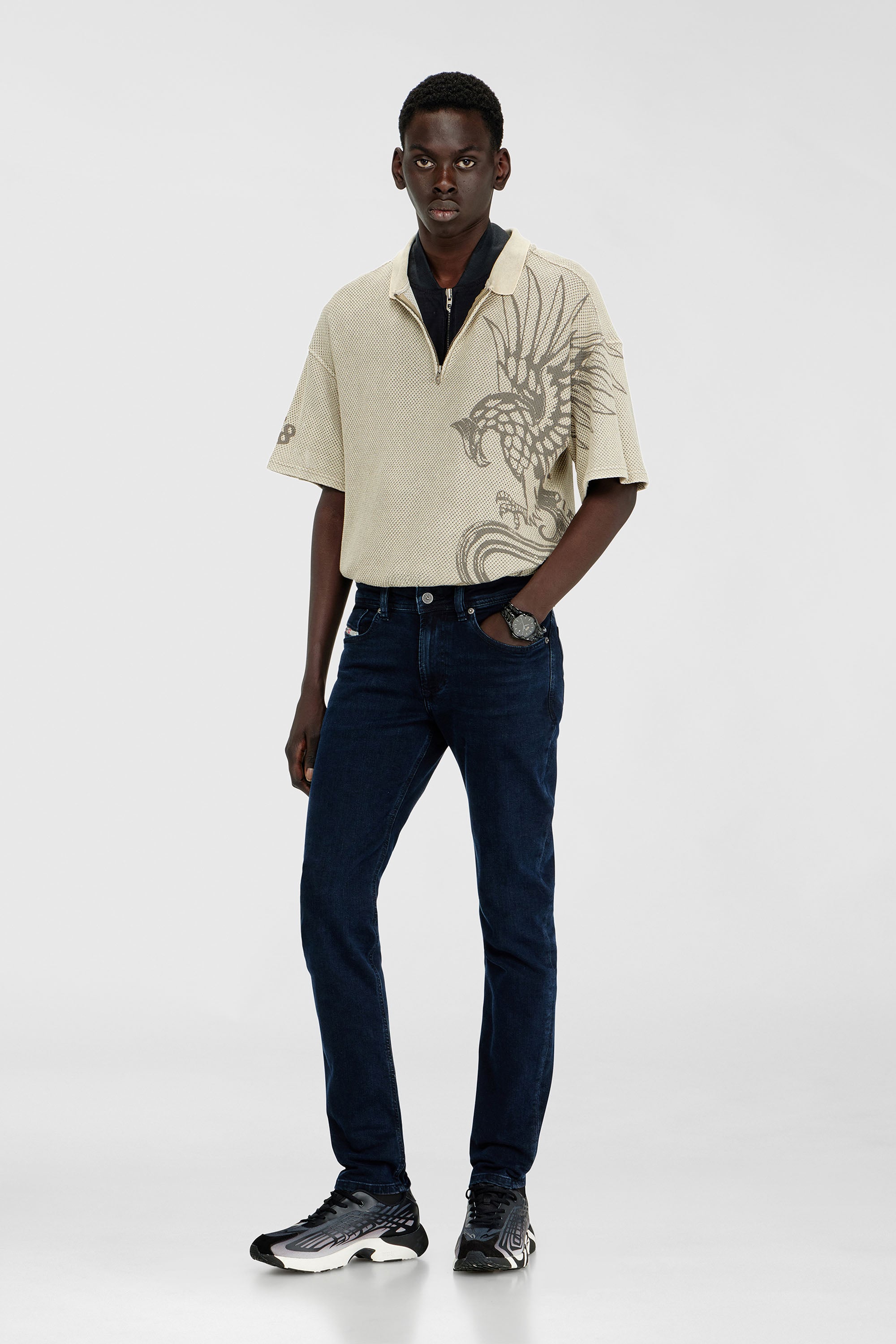 Diesel - Man's Skinny Jeans 1979 Sleenker 0KBBG, Dark Blue - 2