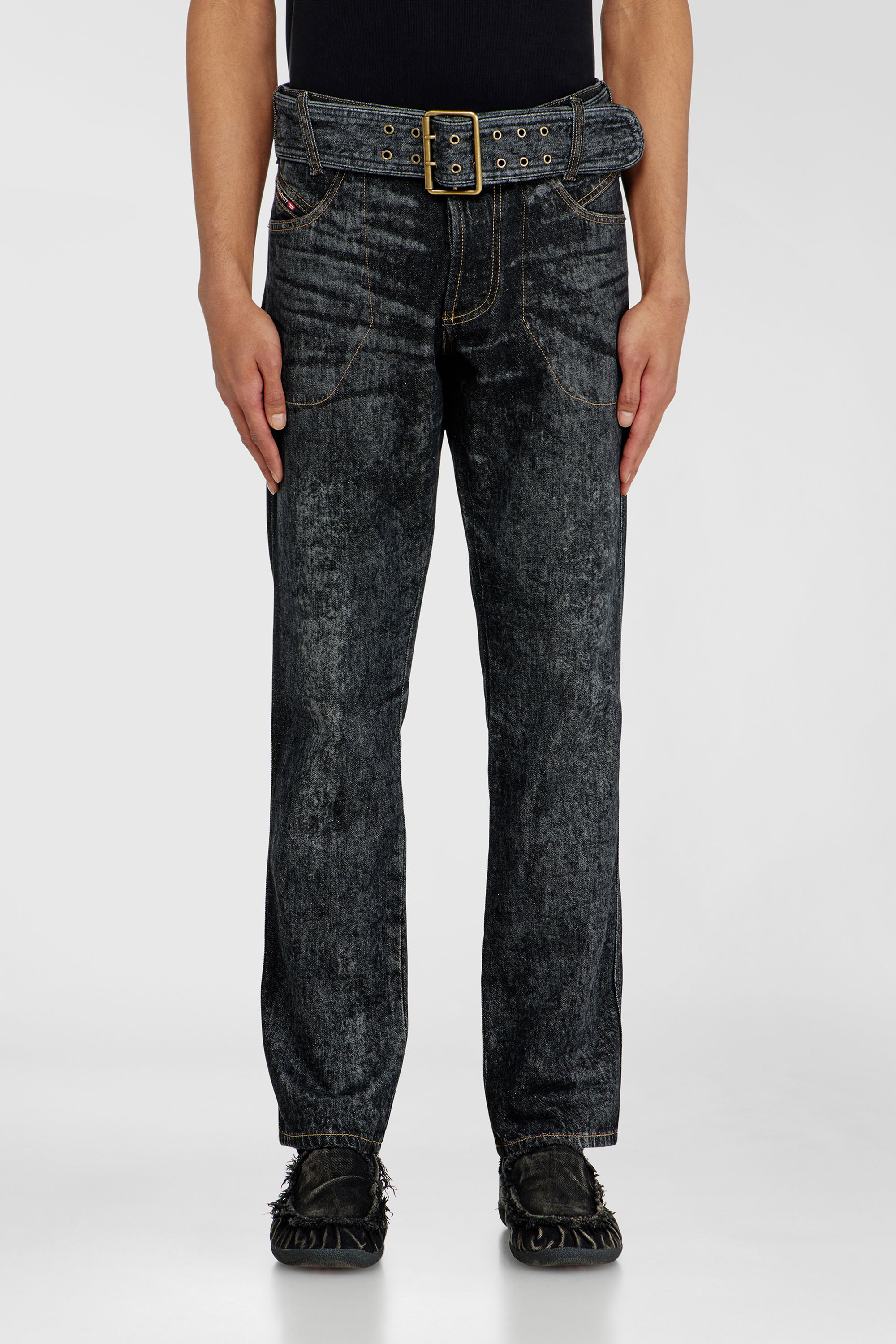 Diesel - Man's Slim Jeans D-Villus 09Q24, Black/Dark grey - 1