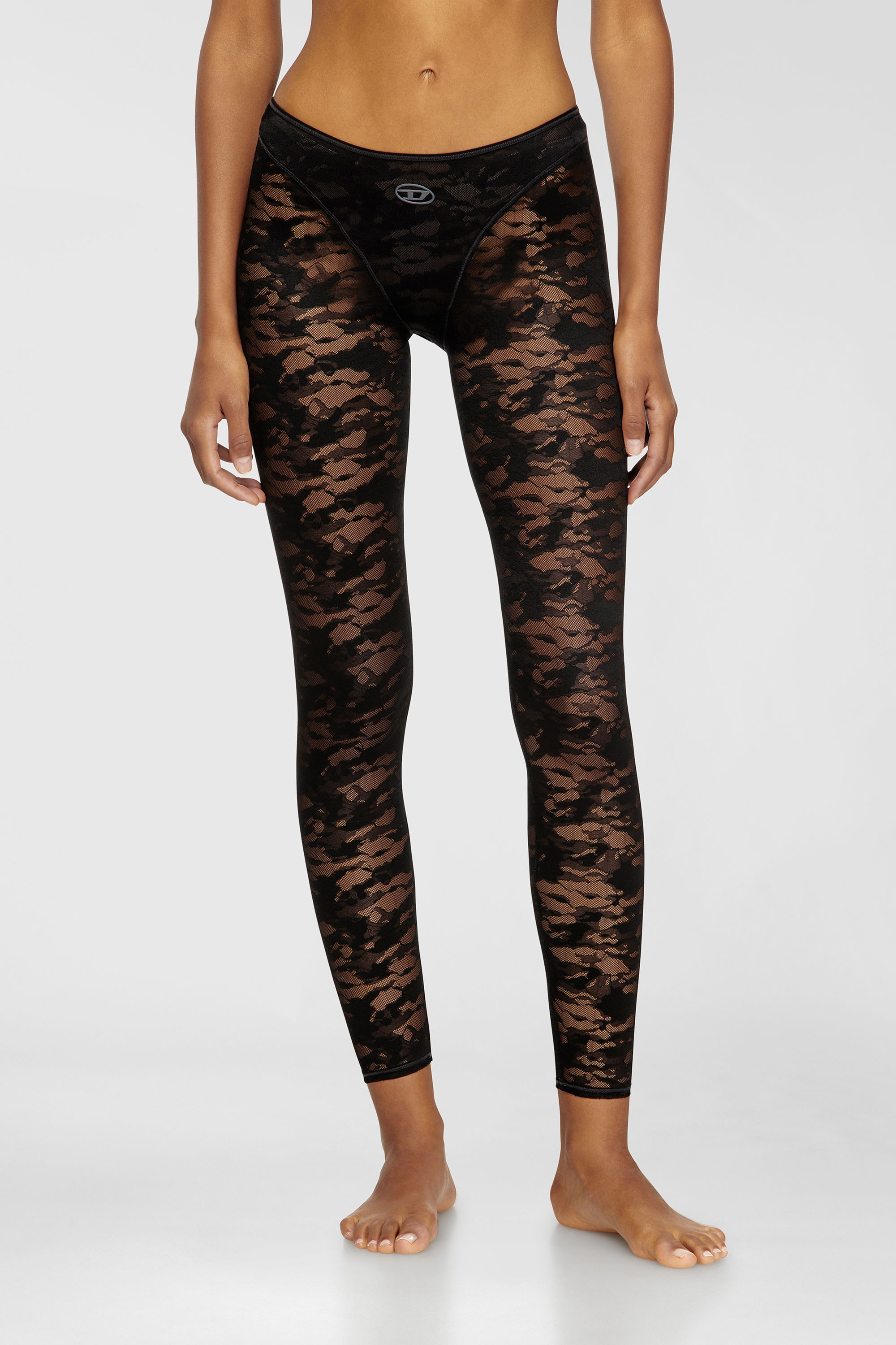 Diesel - CLAIRE-UTLT, Woman's Camo lace leggings in Black - 1
