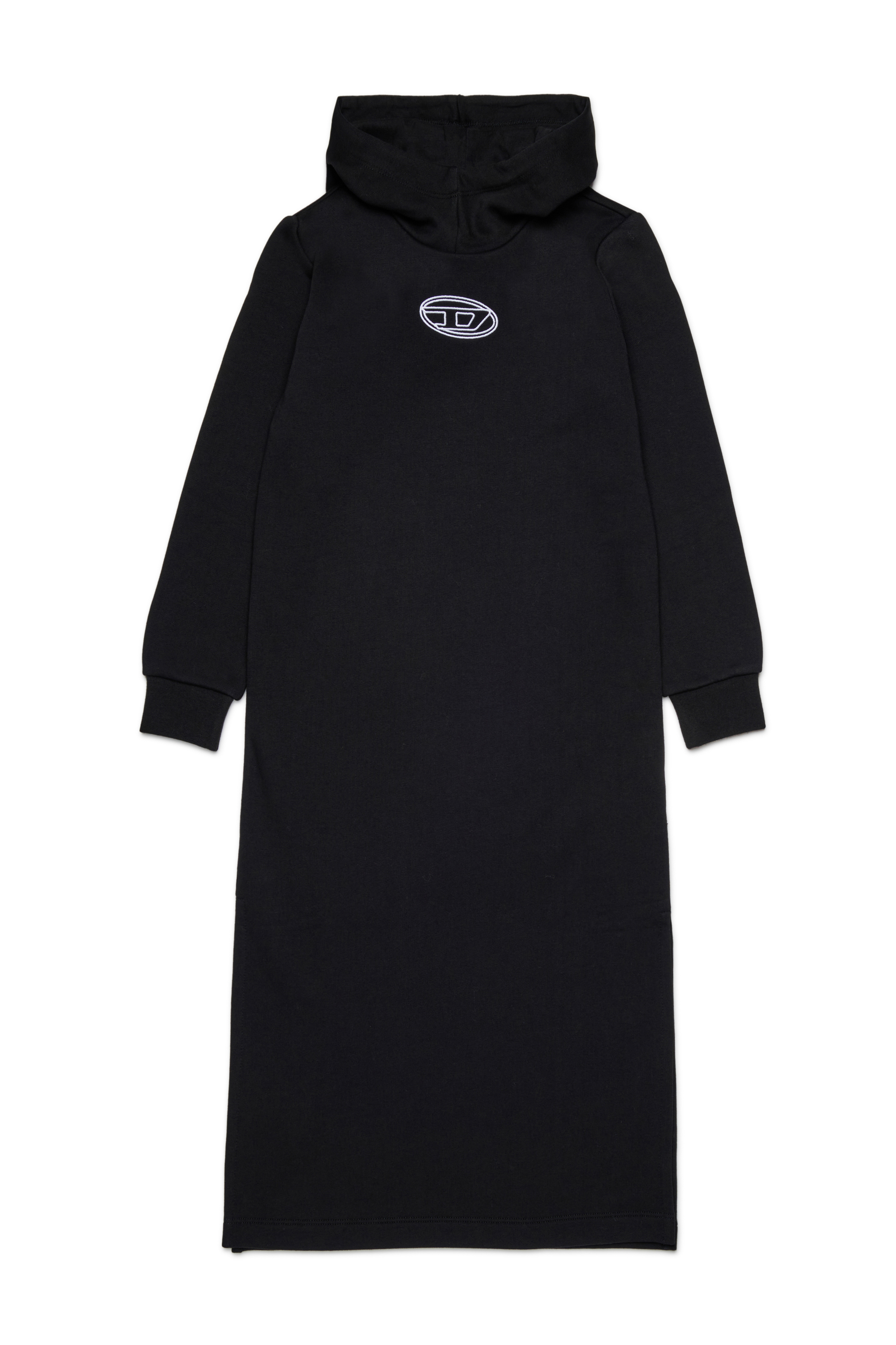 Diesel - DYLA, Woman's Cotton dress with hood in Black - 1