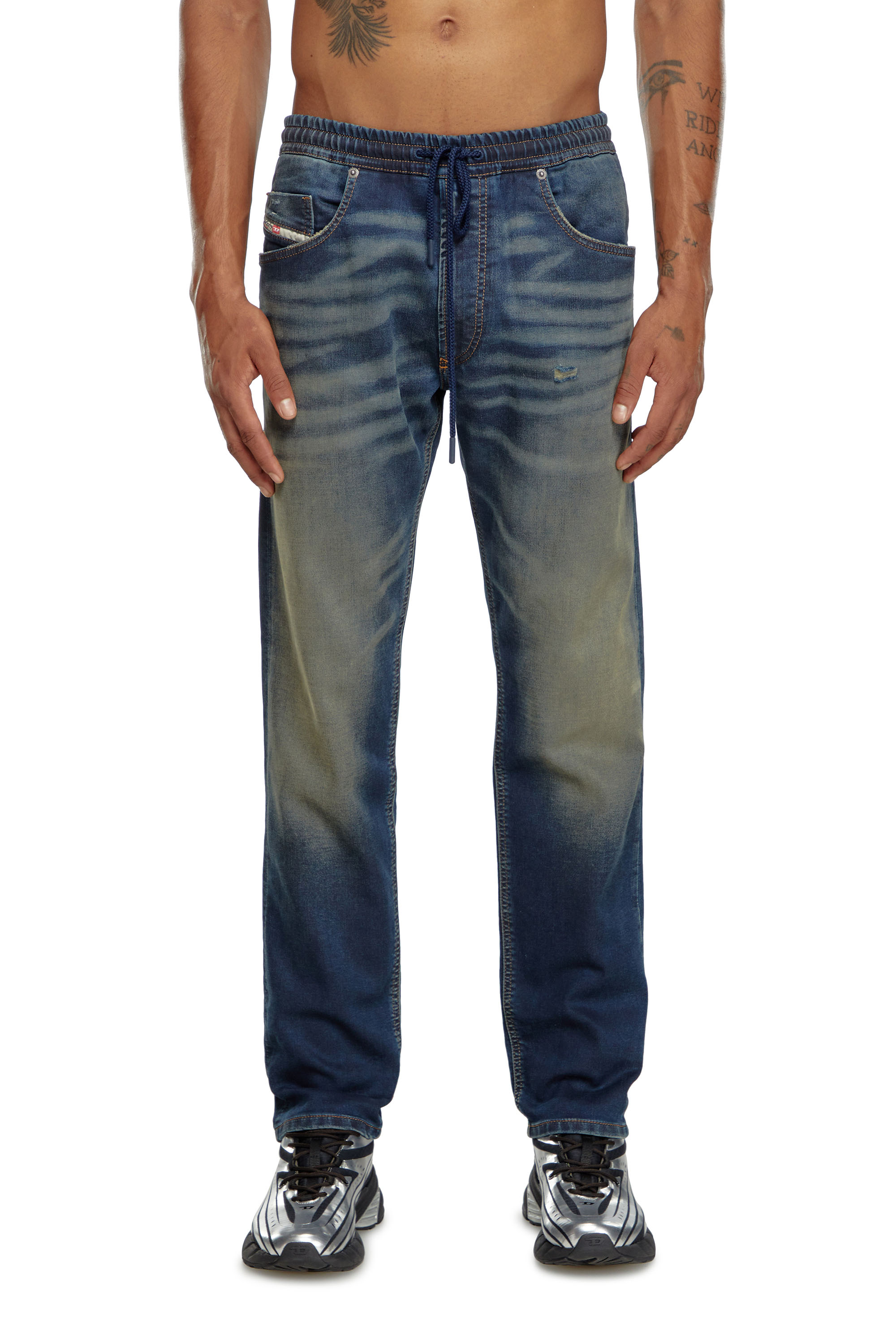 Diesel - Man Tapered 2030 D-Krooley Joggjeans® 09J34, Dark Blue - Image 1