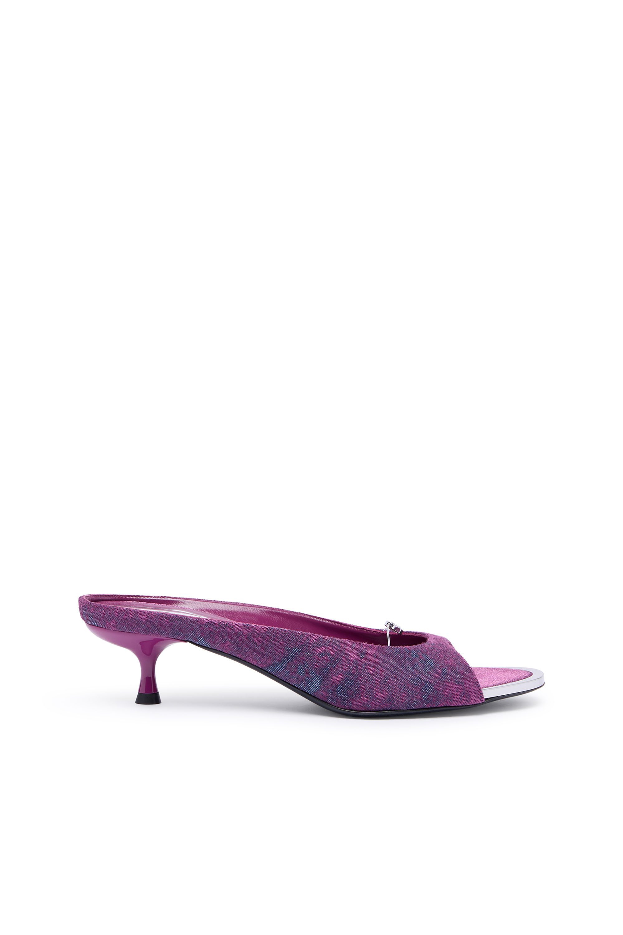 Diesel - D-DIAM'S-SA-40, Woman's D-Diam's-Low denim mule with floating Oval D in Violet - 1