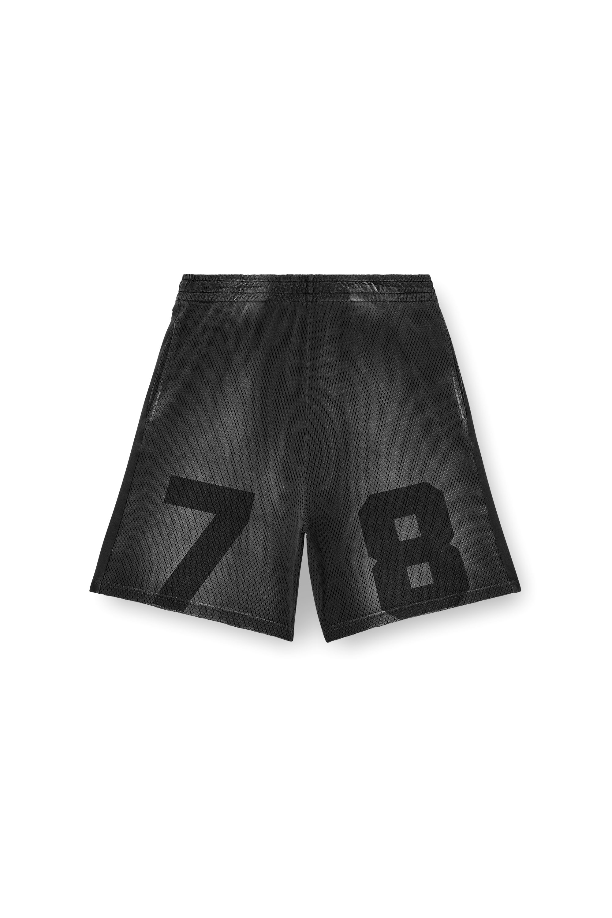 Diesel - P-TAIN-MESH, Man's Jersey and mesh shorts with faded effect in Black - 3