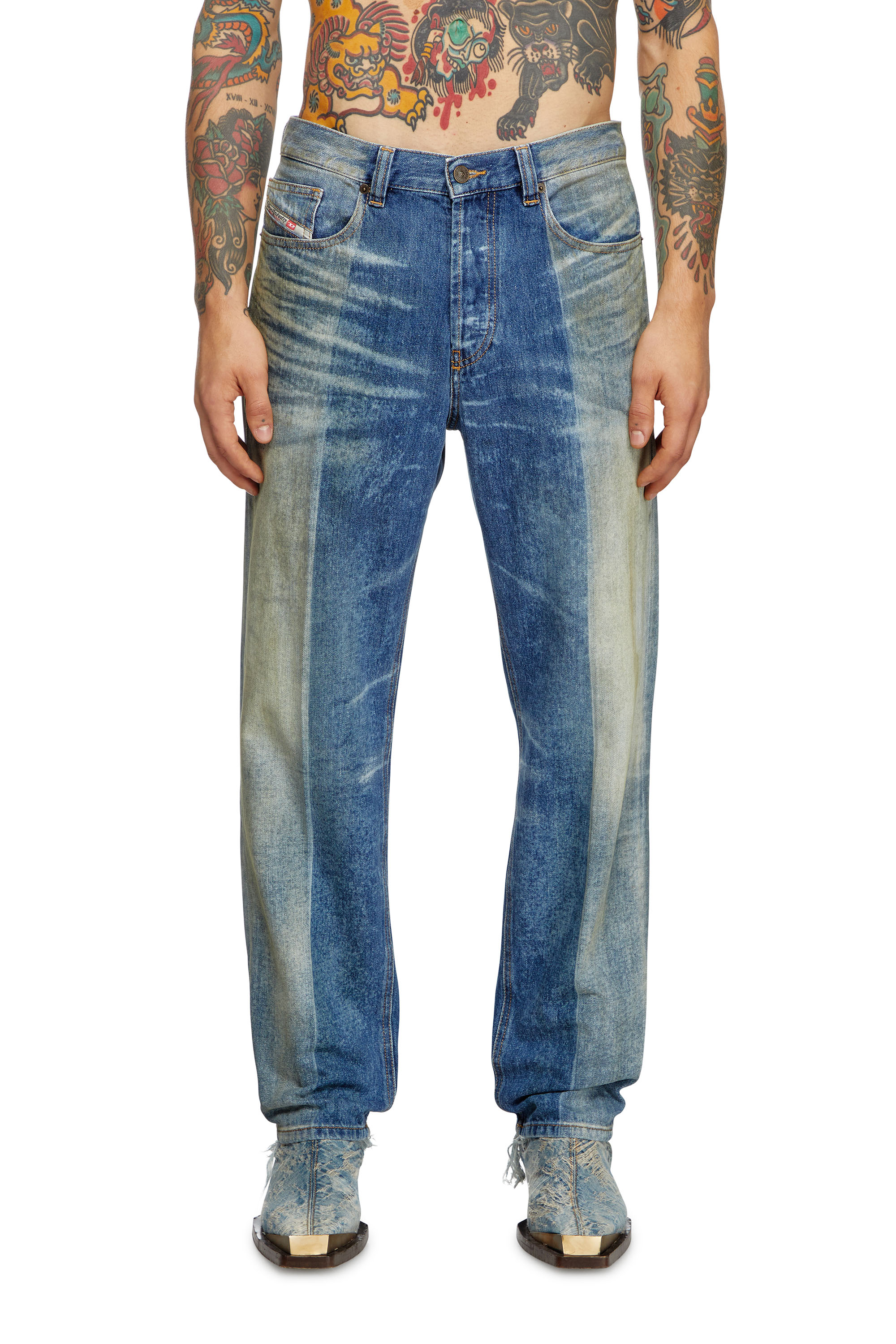 Diesel - Man's Straight Jeans 2010 D-Macs 09L04, Medium blue - 1