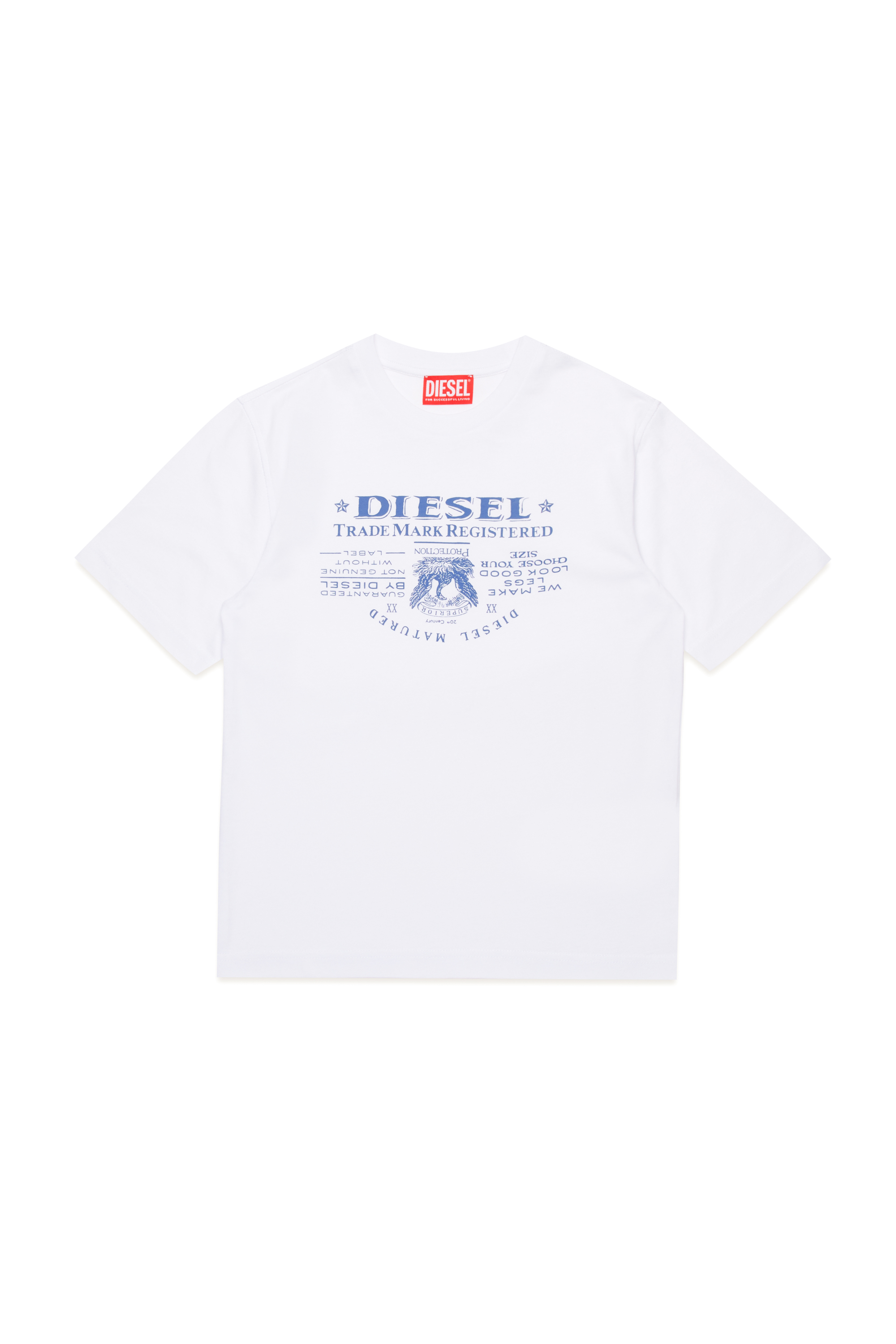 Diesel - TJUSTL4 OVER, Man's T-shirt with Jacron Patch print in White - 1