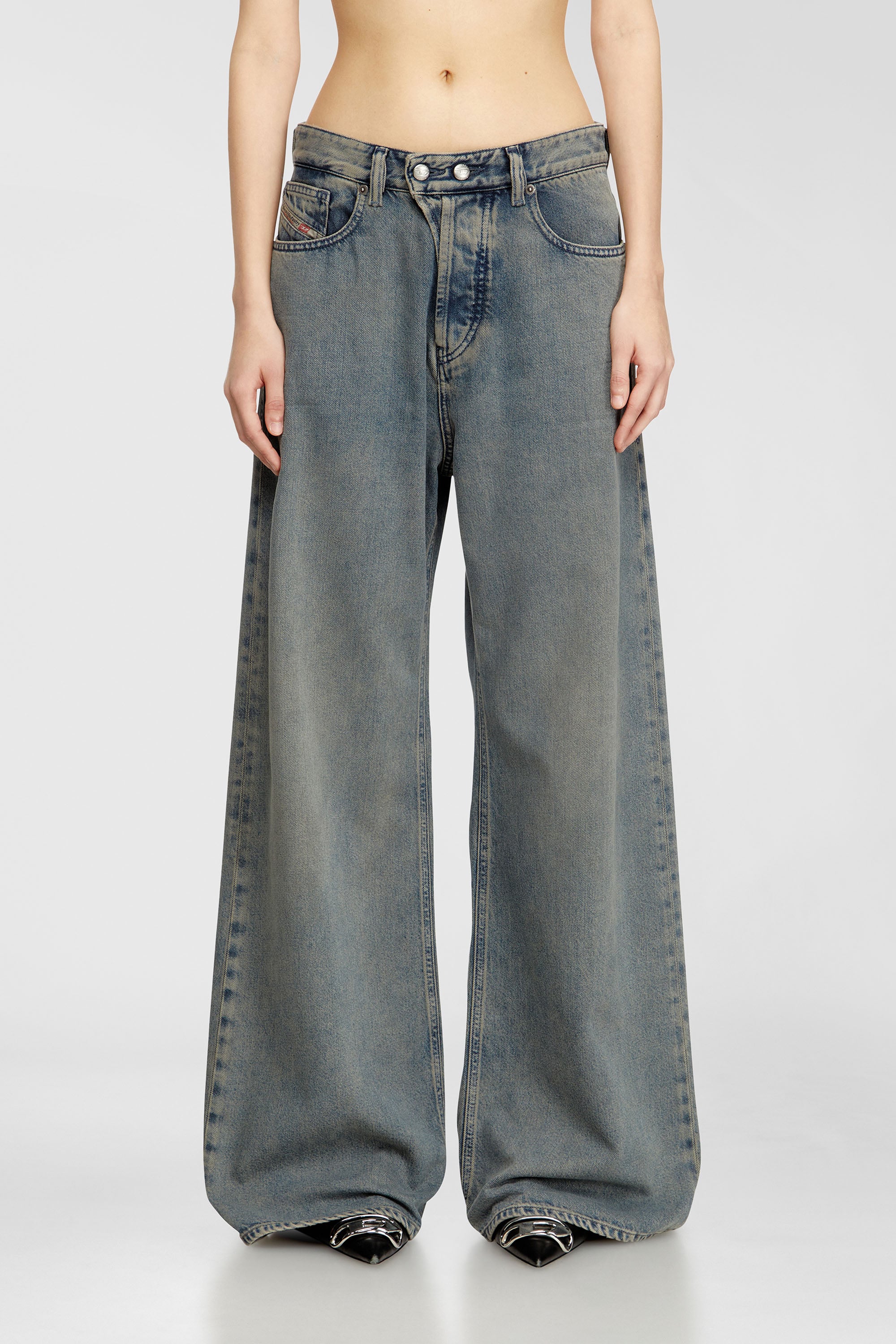 Diesel - Woman's Relaxed Jeans 1996 D-Sire 09N24, Medium blue - 1
