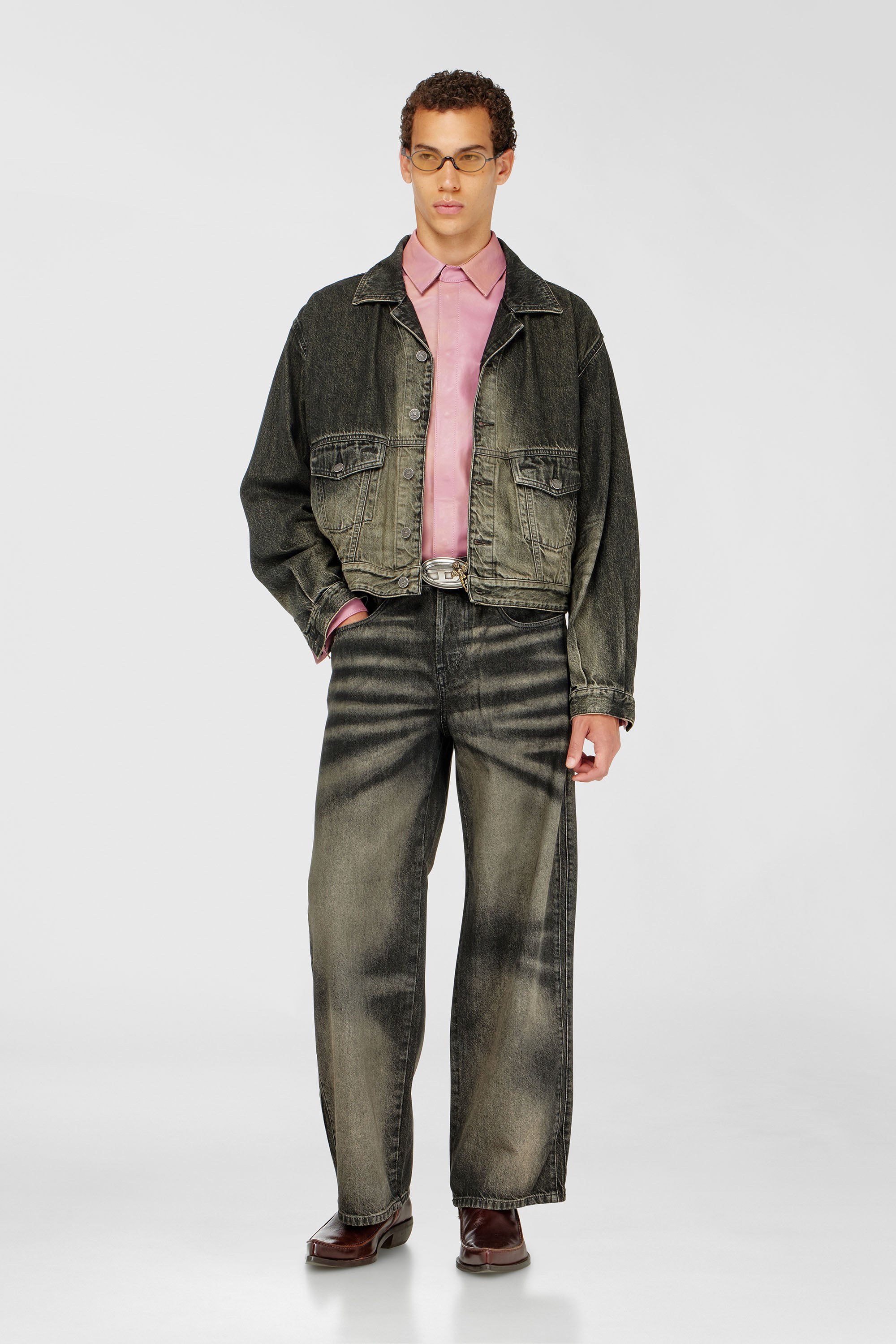 Diesel - Unisex's Relaxed Jeans 1982 D-Hakou 09R33, Black/Dark grey - 2