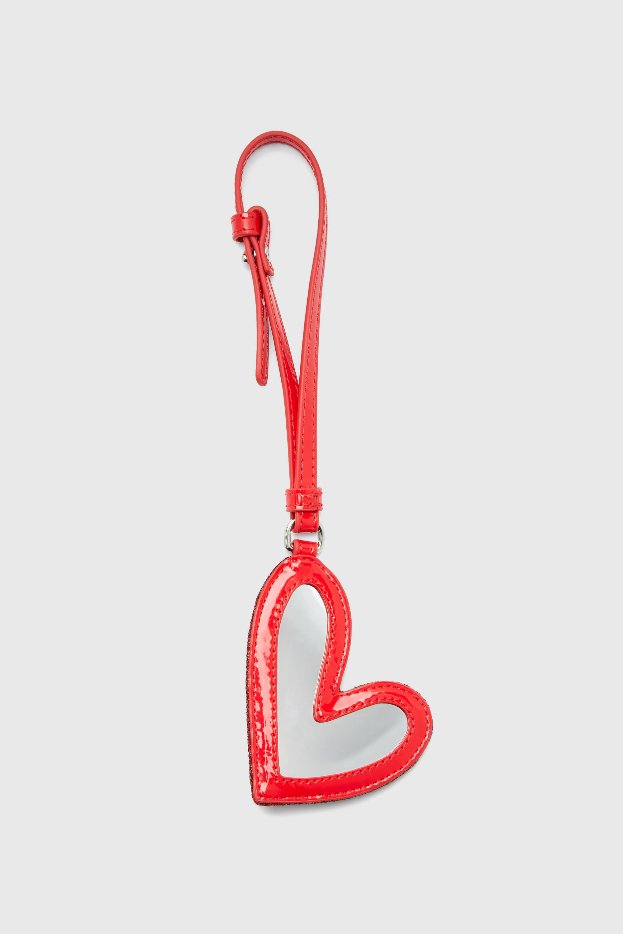 Diesel - PLAY MIRROR, Woman's Heart charm with logo in metal in Red - 2